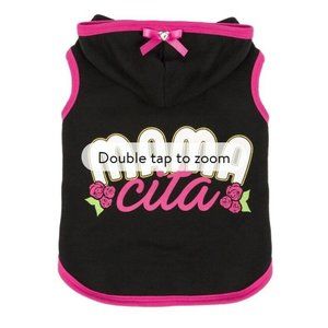 Dog Shirt New X-Small Pink Black Hood Mamacita Chihuahua Miniature Poodle